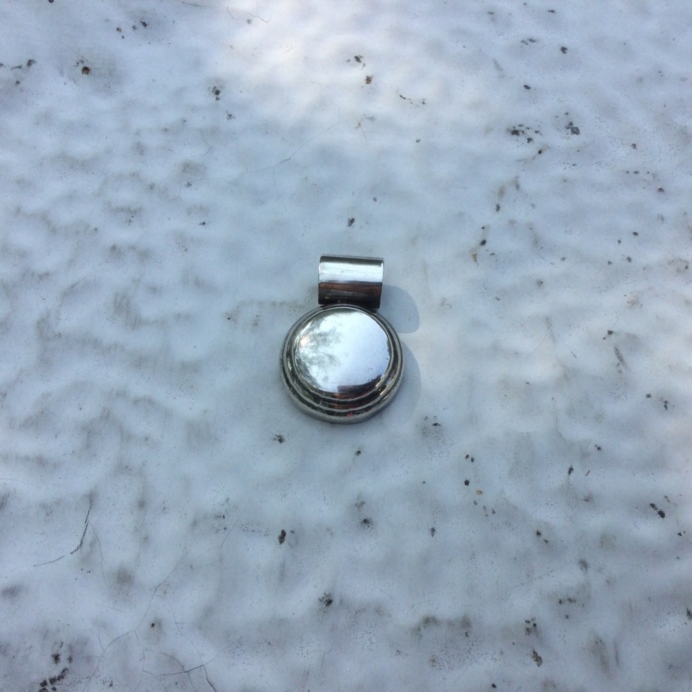 Round Mexican Sterling Silver Pendant